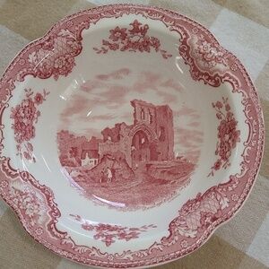 Johnson Brothers England old Britain castles Berry dish bowl 6 1/4" rose pink